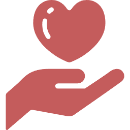手の上ハートアイコン

